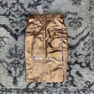 House of CB Gold imprinted snake skin skirt